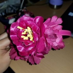 Pink Flower Headband